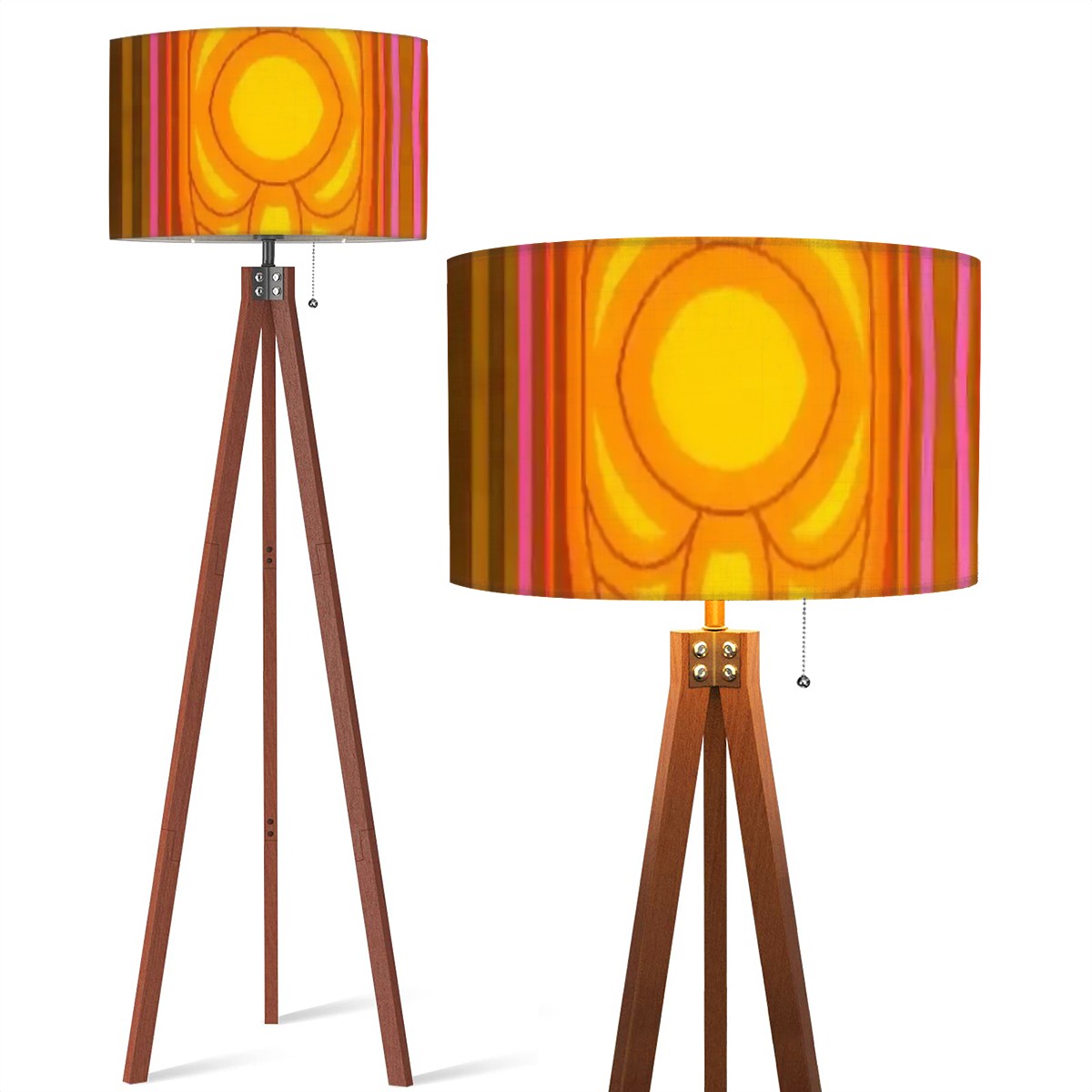 Groovy Mod 70s Tripod Floor Lam, Funky Fun Retro Home Lighting - Mid Century Modern Gal