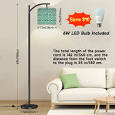 Mid Century Modern Martini Shaker Designed Aqua Blue Retro Arc Floor Lamp - Mid Century Modern Gal