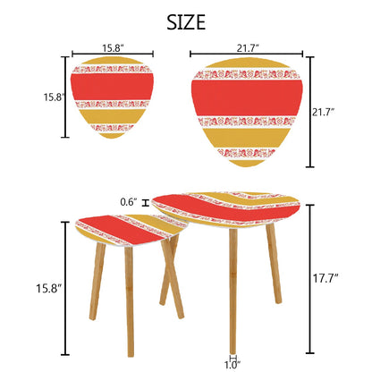Pyrex Lover Collector Friendship Mustard Yellow, White, Burnt Red Nesting Tables - Mid Century Modern Gal