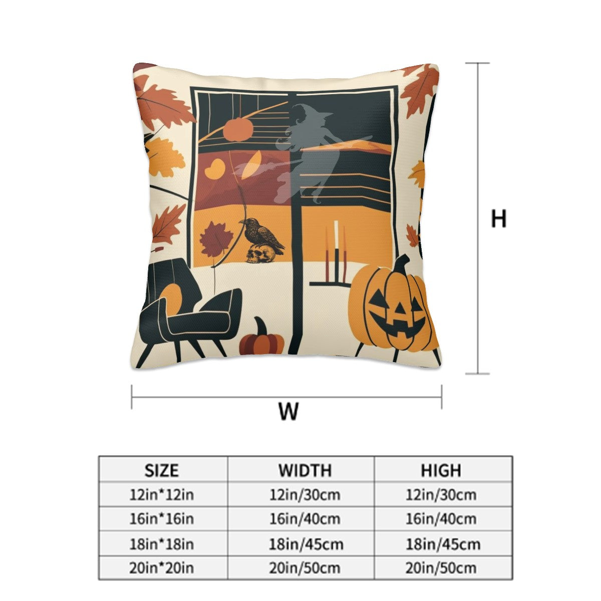 Mid Century Modern Scandinavian Fall, Halloween Golden Yellow, Black Orange Pillow Covers ONLY - Mid Century Modern Gal