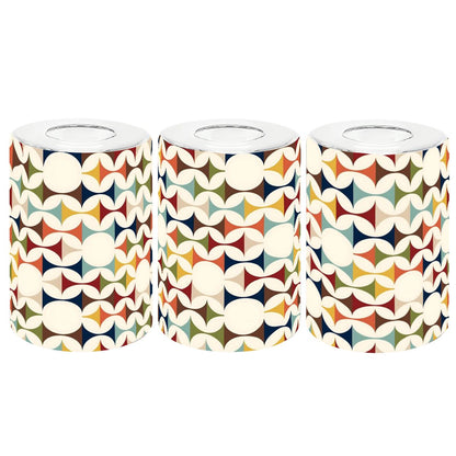 Mid Century Modern Scandinavian Geometric Diamond Designed Cylindrical Glass Lampshades - Mid Century Modern Gal