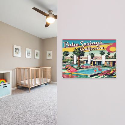 Palm Spring California Kitschy Mod Flamingo Modern Switch Cover 3-Gang 3 Toggle - Mid Century Modern Gal