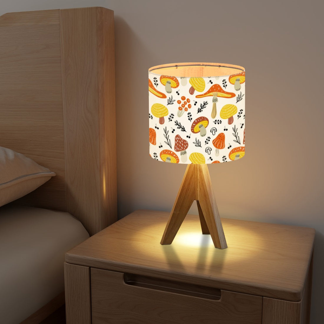 Groovy Mushroom Mid Century Modern Tripod Table Lamp