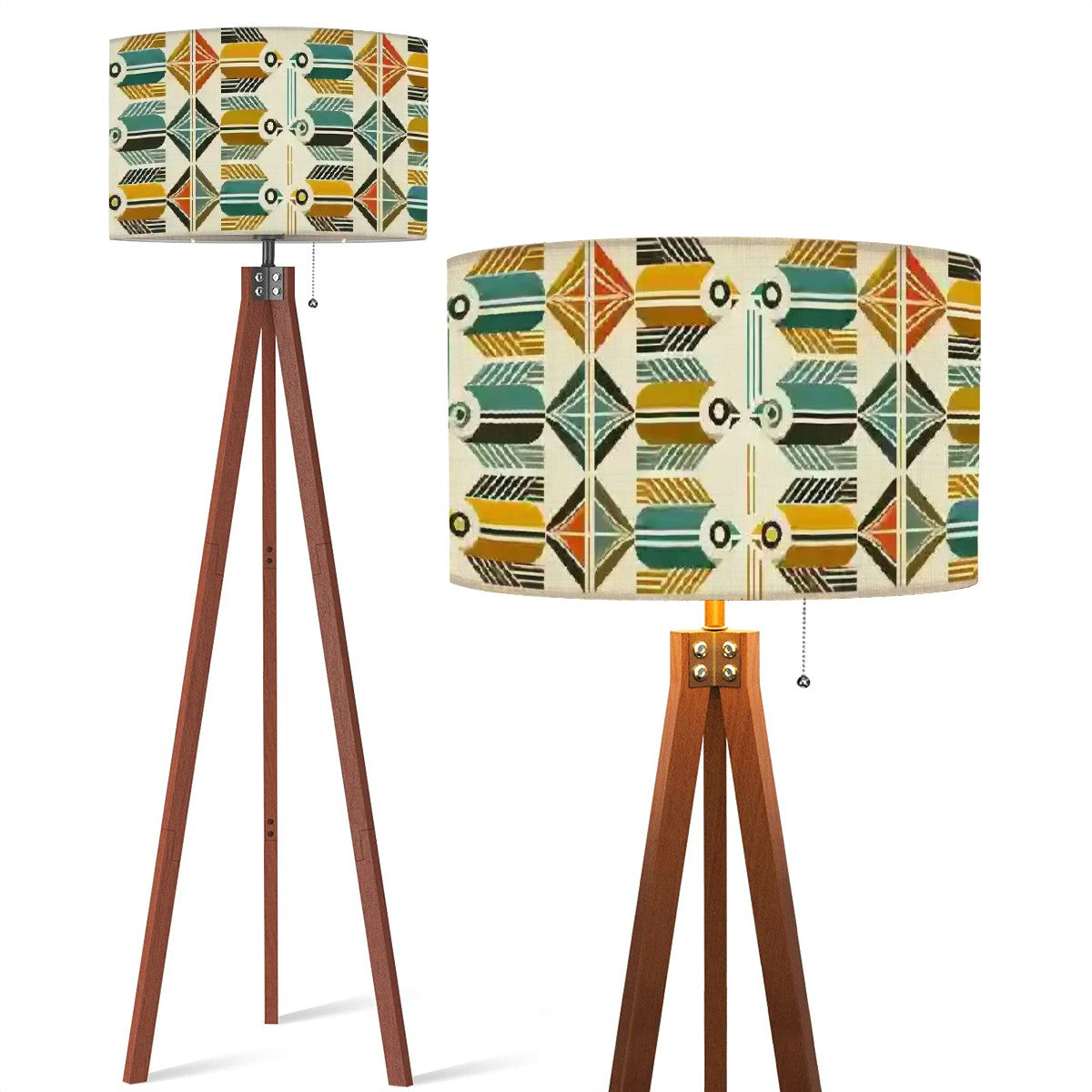 Mid Century Modern Bauhaus Mod Fish Art Retro Tripod Floor Lamp (Made in USA) - Mid Century Modern Gal