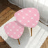 Atomic Pink White Starbursts Retro 50s Mid Century Modern Nesting Tables - Mid Century Modern Gal