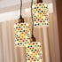Mid Century Modern Scandinavian Geometric Diamond Designed Cylindrical Glass Lampshades - Mid Century Modern Gal
