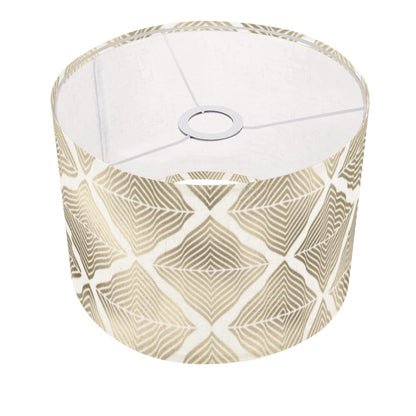 Mid Mod Art Deco Gold Geometric Diamond Designed Modern Lamp SHADE ONLY - For Arc Floor Lamps Only - Mid Century Modern Gal