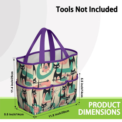 Atomic Cat Mid Century Modern Starburst Retro Kitsch Garden Tool Bag