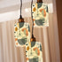 Mid Century Modern Abstract Geometric Scandi Designed Cylindrical Glass Lampshades - Mid Century Modern Gal