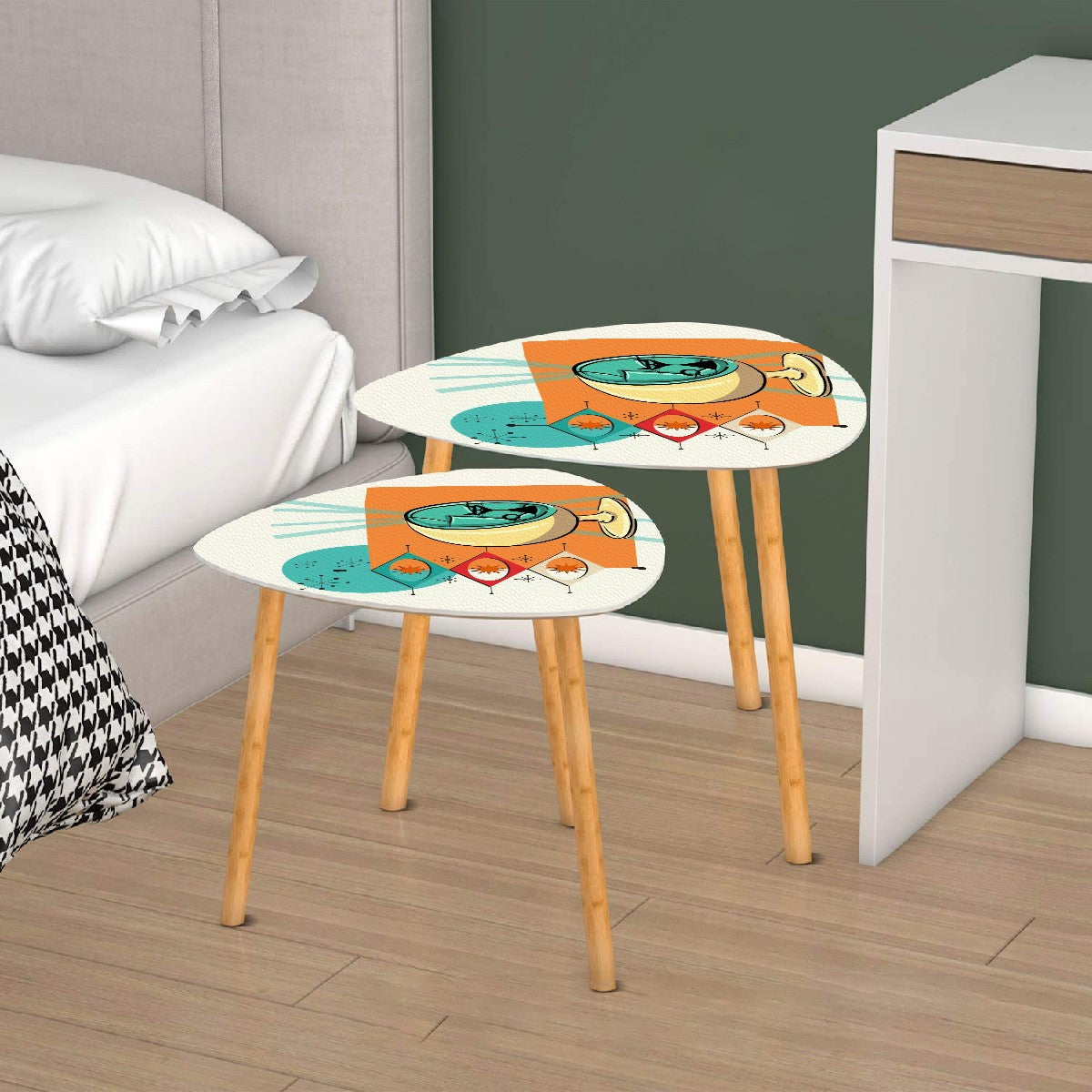 Atomic Cat Mid Century Modern Nesting Tables - Mid Century Modern Gal