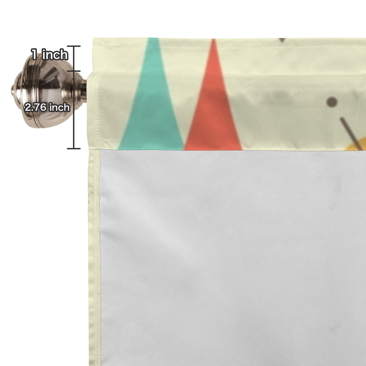 Mid Century Modern Franciscan Starburst Kitchen Valance - Mid Century Modern Gal