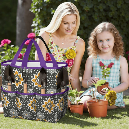 Floral Bohemian Retro Gray Yellow Modern Garden Tool Bag