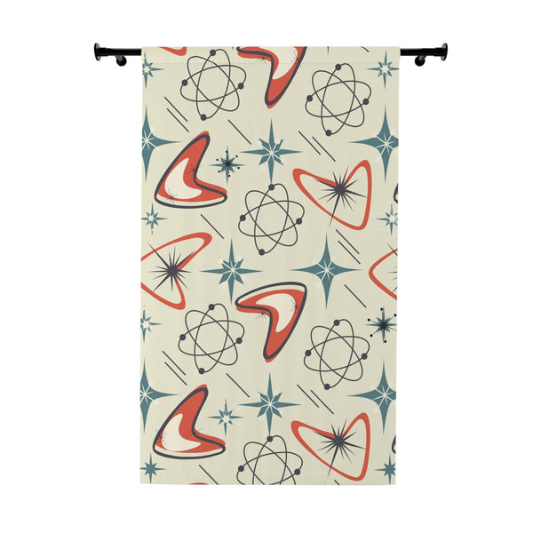 Atomic Boomerang, Mid Century Modern Designed Window Curtains, Nostalgic Space Age MCM Window Curtains