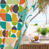 Atomic Cat Window Curtain, Mid Century Modern, White, Aqua, Orange, Yellow, FUN, Funky, Geometric, Retro  Curtains Home Decor Blackout / 50" × 84"