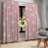 Mid Century Modern Atomic Pink, Diamond, Starburst, Retro Mod Window Curtains Home Decor Blackout / 50" × 84"