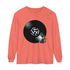 45 Rpm Vinyl Record, Cool Atomic Cat, Music Lover, DJ Spinning Unisex Long Sleeve T-Shirt Long-sleeve Bright Salmon / S