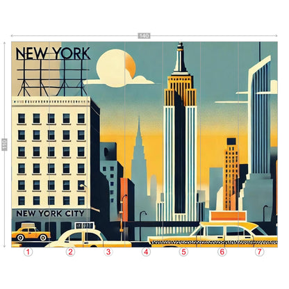 New York City Wallpaper, Peel And Stick Kitschy Fun Wall Murals