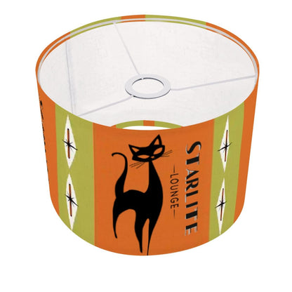 Atomic Cat Mid Century Modern Orange Green Starlite Lounge Kitschy Mod Bar Lamp SHADE ONLY - For Arc Floor Lamps Only - Mid Century Modern Gal