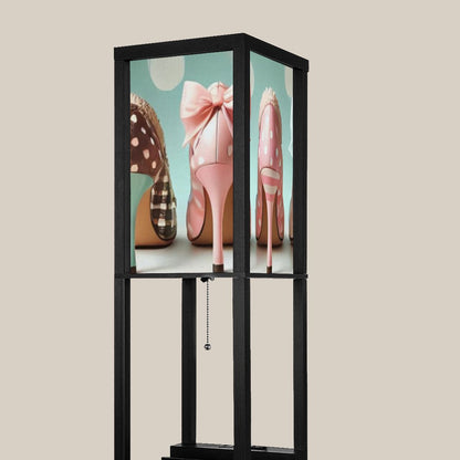Shoe Lover Mid Mod Lampshade for Floor Lamp with Shelves - Mid Century Modern Gal