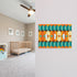 Mid Century Modern Switch Cover 3-Gang 3 Toggle, Geometric Orange Teal Mid Mod Design - Mid Century Modern Gal