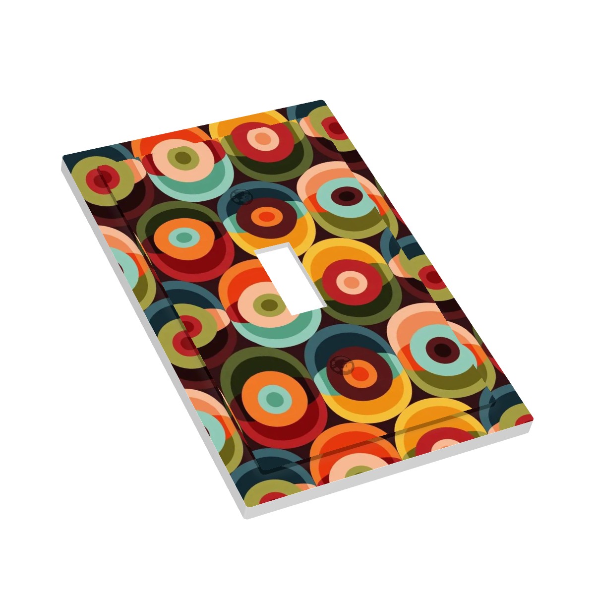 Groovy Retro Orbs Mid Century Modern Switch Cover 1-Gang 1 Toggle - Mid Century Modern Gal