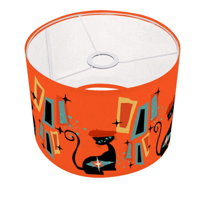 Mid Century Modern Atomic Cat , Orange Geometric Starburst Sputnik Designed Retro Lamp SHADE ONLY - For Arc Floor Lamps Only - Mid Century Modern Gal