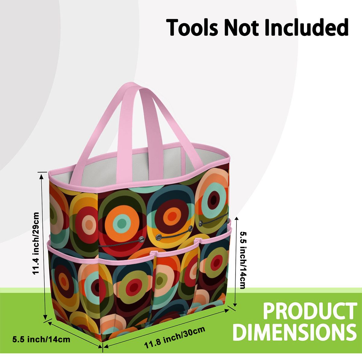 Retro Groovy Mod Space Orb Designed Mid Century Modern Garden Tool Bag