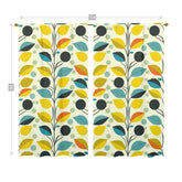 Mid Century Modern Scandinavian Yellow, Aqua, Orange, Mid Mod Retro Window Curtains (two panels) - Mid Century Modern Gal