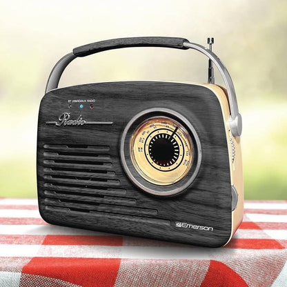 Wholesale Emerson Portable Retro Radio with Rechargeable Battery