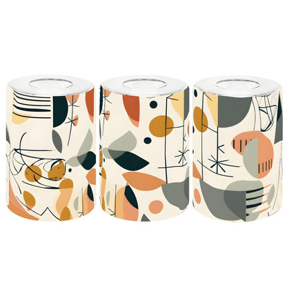 Mid Century Modern Abstract Geometric Scandi Designed Cylindrical Glass Lampshades - Mid Century Modern Gal