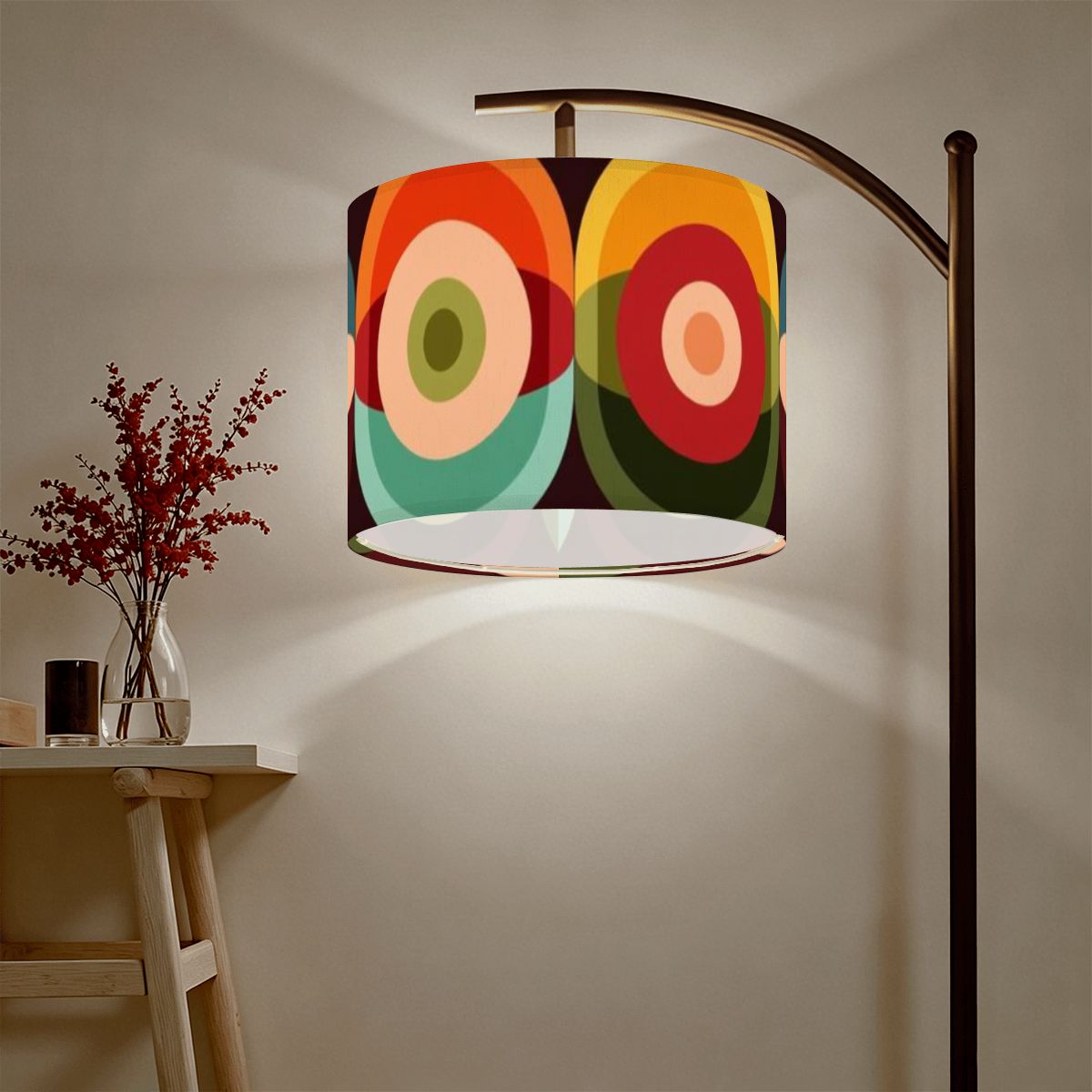 Retro Groovy Space Orb, Funky Fun Lamp SHADE ONLY - For Arc Floor Lamps Only - Mid Century Modern Gal