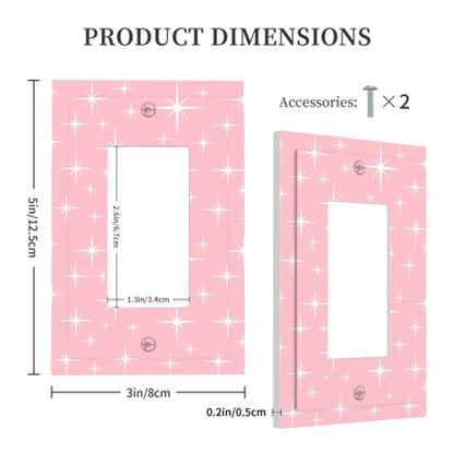 Mid Century Modern Pink Starburst  Modern Switch Cover 1-Gang 1 Decorator - Mid Century Modern Gal