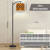 Groovy Retro Record Players, Brown Orange Yellow, Arc Floor Lamp - Mid Century Modern Gal