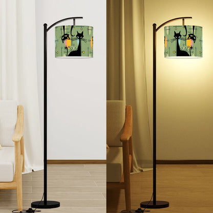 Atomic Starburst Atomic Cat Green Yellow Sputnik Designed MCM Lamp SHADE ONLY - For Arc Floor Lamps Only - Mid Century Modern Gal