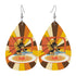 Doxie Mom Weiner Dog Retro 70s Designed Faux Leather Teardrop Earrings - Mid Century Modern Gal