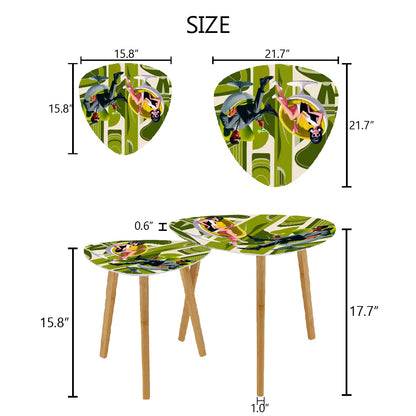 Mid Century Modern Groovy Mod Couple Cocktail Tables, Retro Nesting Tables - Mid Century Modern Gal