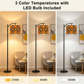 Groovy Retro Record Players, Brown Orange Yellow, Arc Floor Lamp - Mid Century Modern Gal