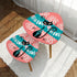 Atomic Cat Mid Century Modern Nesting Tables In Coral, Teal Kitschy Mod Triangle Coffee Table Set of 2 - Mid Century Modern Gal