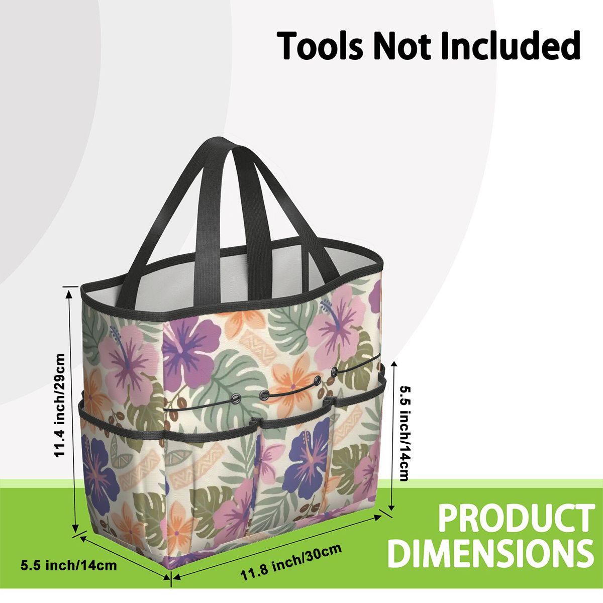 Retro Tropical Tiki Summer, Hawaiian Hibiscus Purple Garden Tool Bag - Mid Century Modern Gal