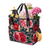 Modern Chinoiserie Royal Blue, Pink Red Floral Garden Tool Bag - Mid Century Modern Gal