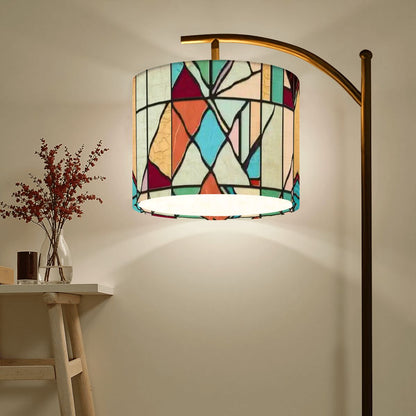 Mid Century Modern Faux Glass Stained Modern Designed Lamp SHADE ONLY - For Arc Floor Lamps Only - Mid Century Modern Gal