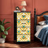 Art Deco Modern Yellow Teal 4-Drawer Dresser - Mid Century Modern Gal