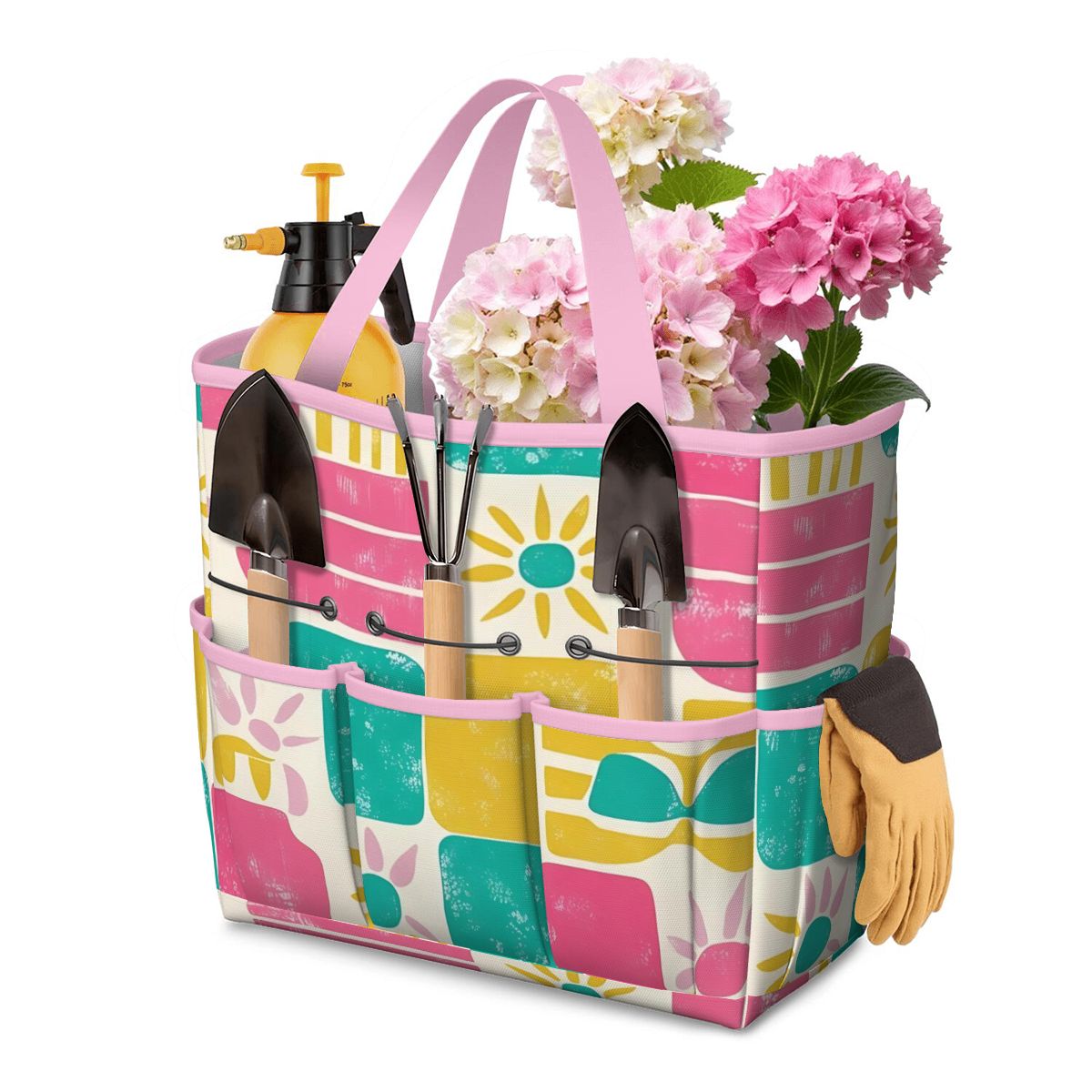 Mid Century Modern Palm Springs Modernism Teal Pink Yellow Garden Tool Bag - Mid Century Modern Gal