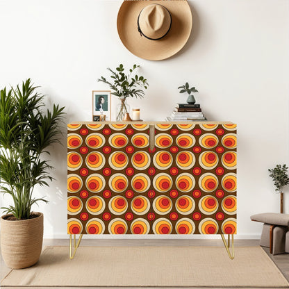 Mid Century Modern Groovy Orb Retro Sideboard Cabinet MCM Furniture Wooden Storage Cabinet - Mid Century Modern Gal