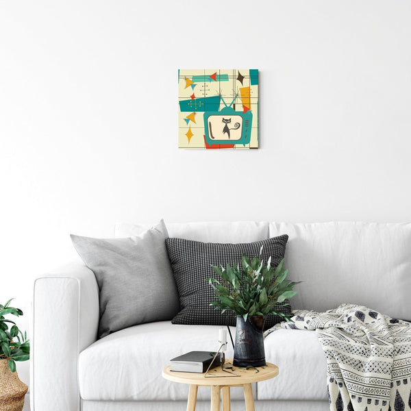 Atomic Cat, Mid Century Modern Wall Art