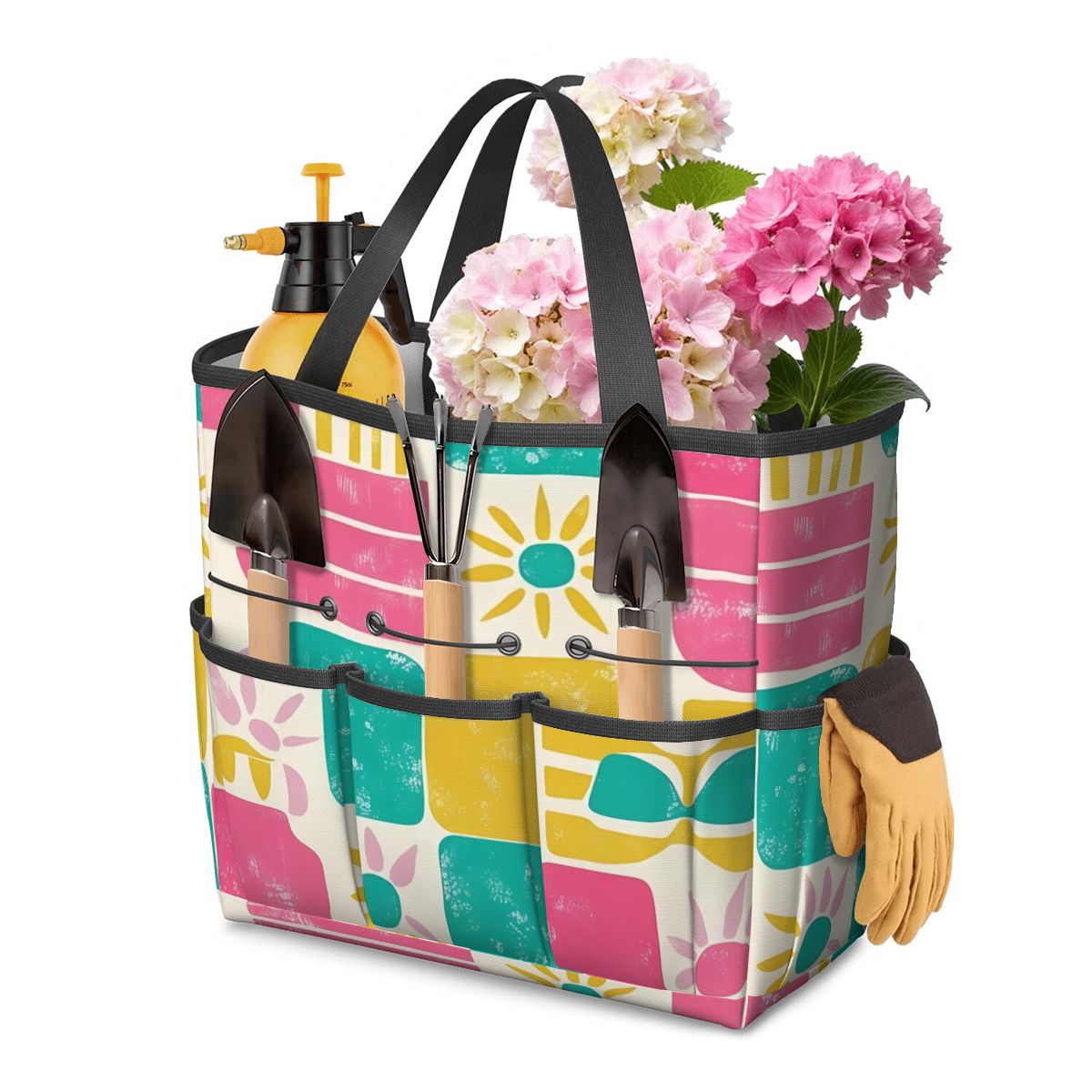Mid Century Modern Palm Springs Modernism Teal Pink Yellow Garden Tool Bag - Mid Century Modern Gal
