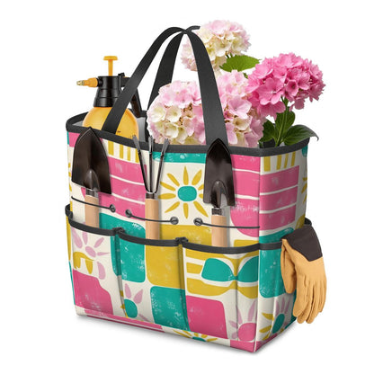 Mid Century Modern Palm Springs Modernism Teal Pink Yellow Garden Tool Bag - Mid Century Modern Gal