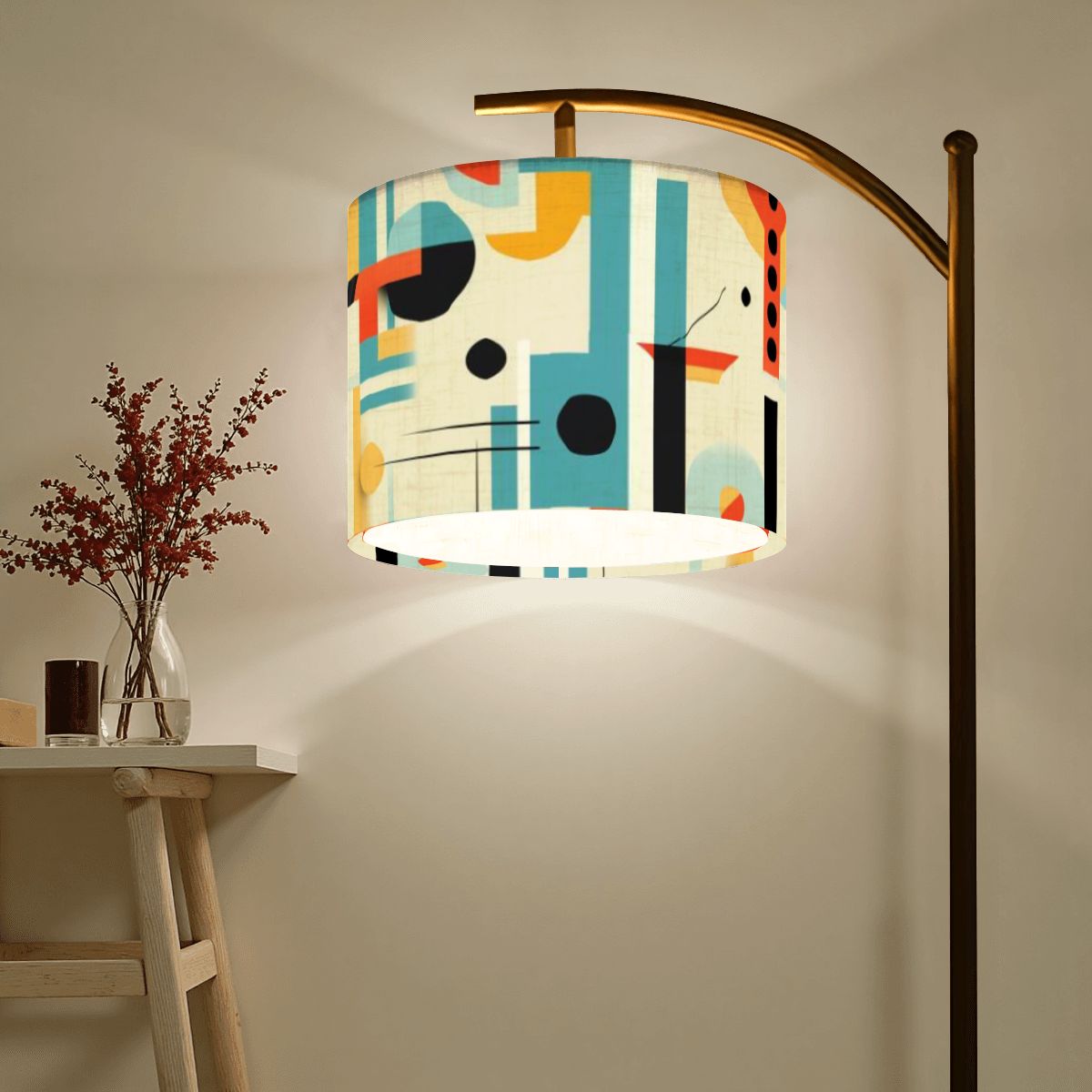 Mid Century Modern Geometric Bauhaus Designed Lamp SHADE ONLY - For Arc Floor Lamps Only - Mid Century Modern Gal