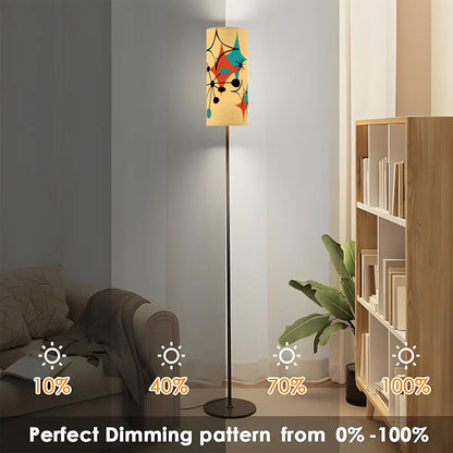 Mid Century Modern Atomic Diamonds, Starburst Retro Slim Floor Lamp - Mid Century Modern Gal