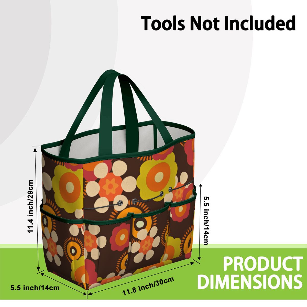 Retro Flower Power 70s Garden Tool Bag
